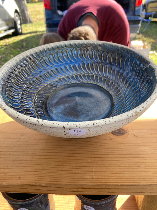 Large Blue White Bowl